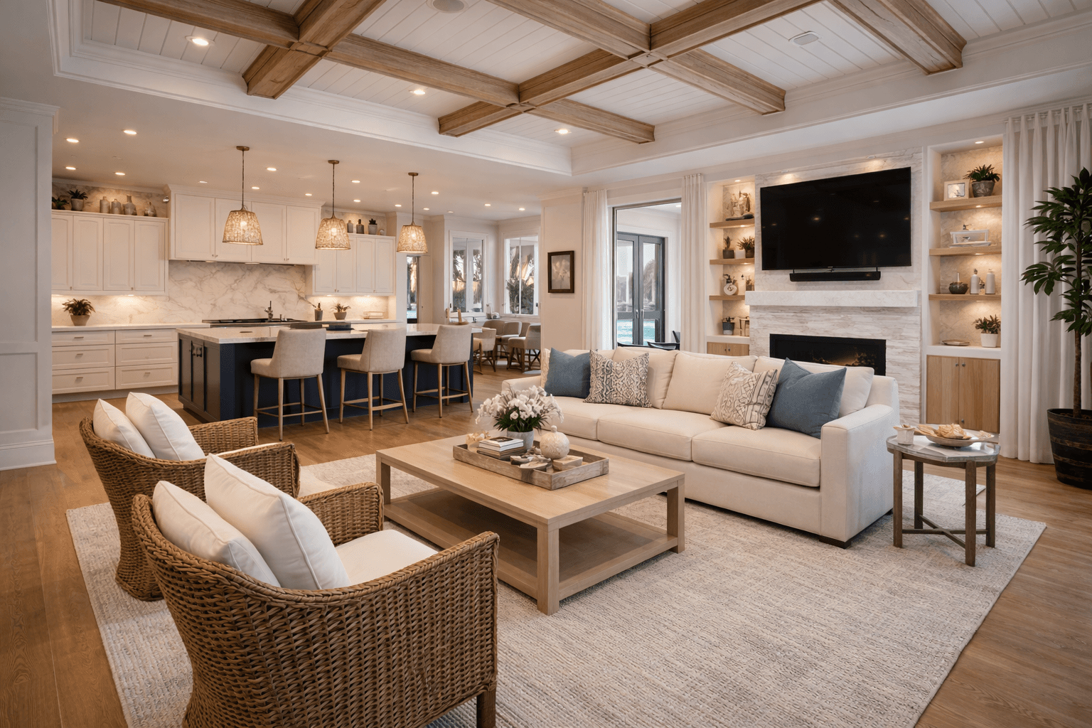 A living room in West Palm Beach