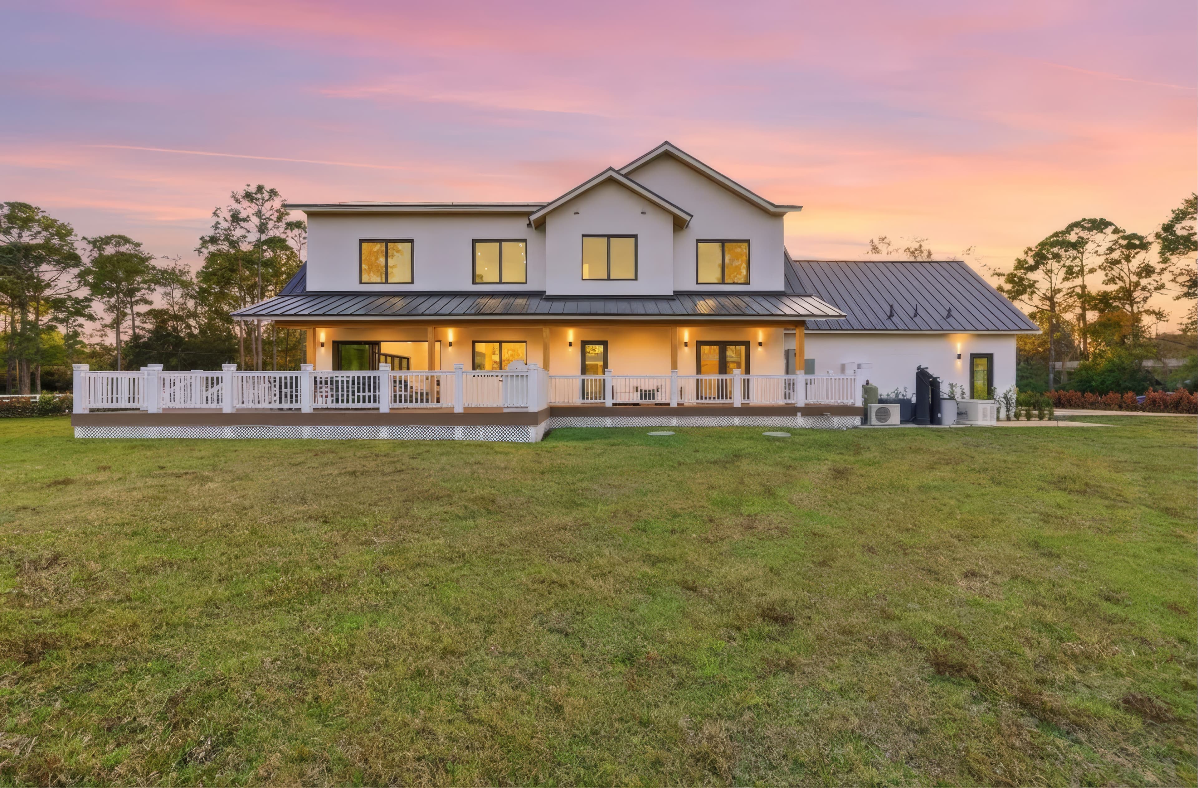 Virtual twilight enhancement of property exterior